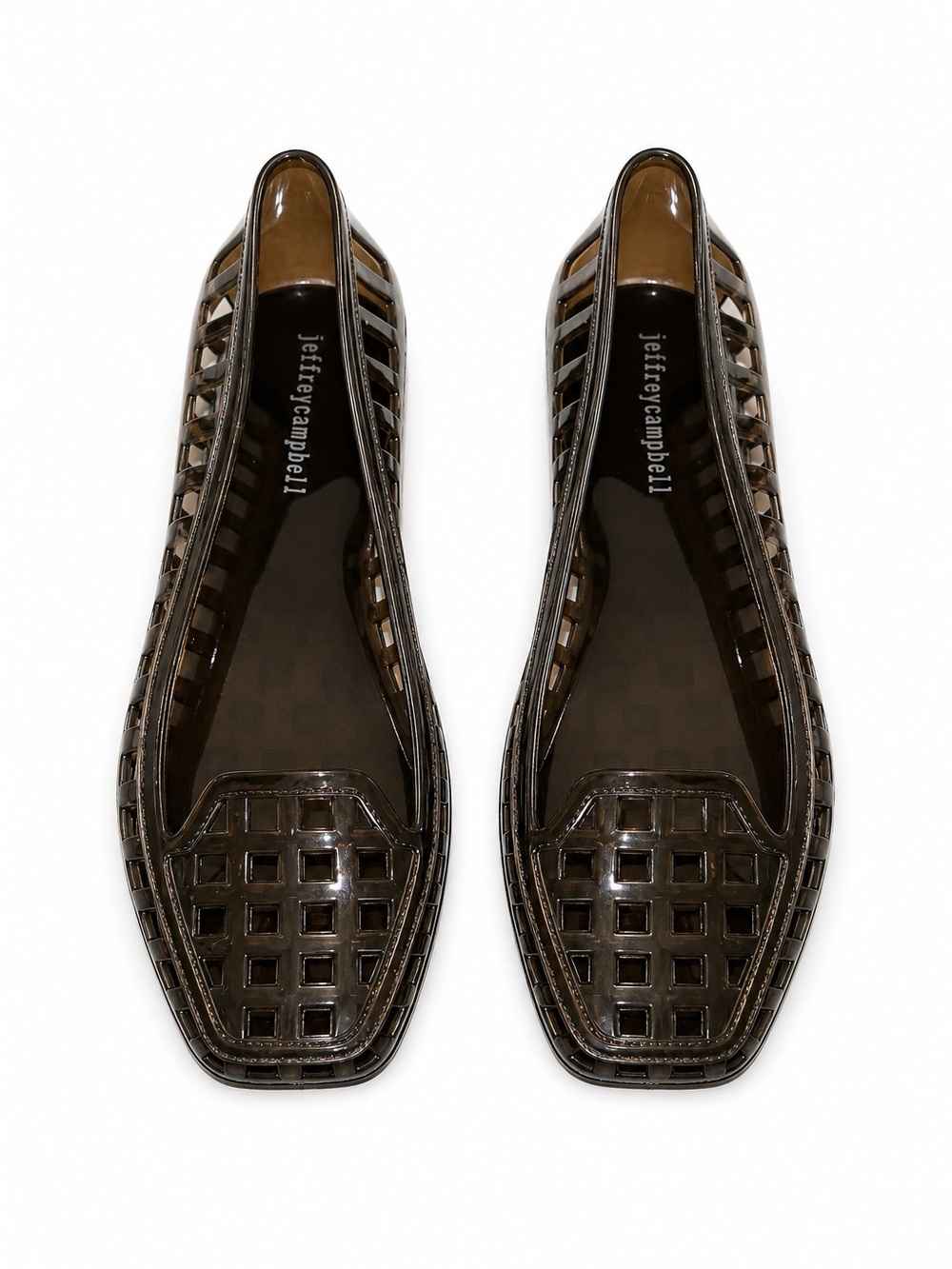 Jeffrey Campbell Brown Woven Jelly Slide Sandals